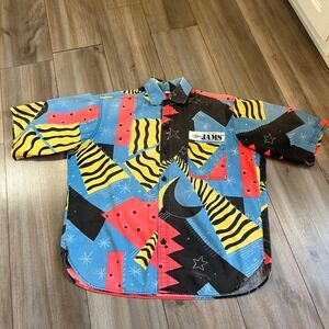 Vintage Surfline Jams Shirt Mens Large Short Sleeve Button Up  Bin N-21